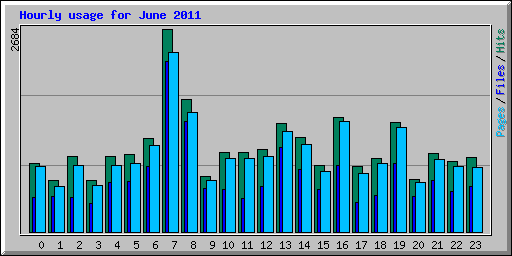 Hourly usage for June 2011