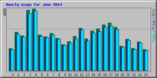 Hourly usage for June 2014