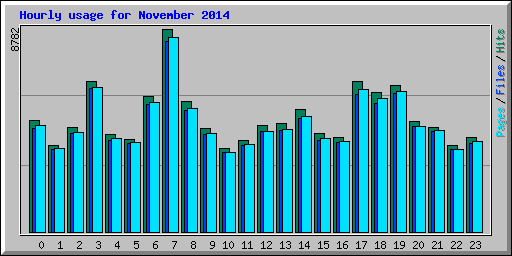 Hourly usage for November 2014