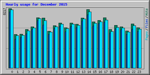 Hourly usage for December 2015