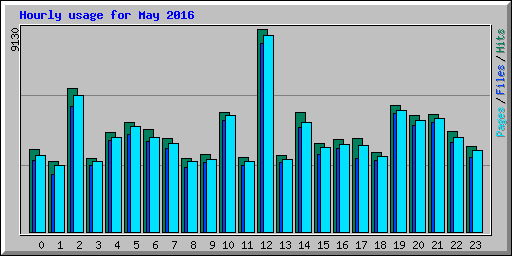 Hourly usage for May 2016