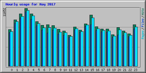 Hourly usage for May 2017